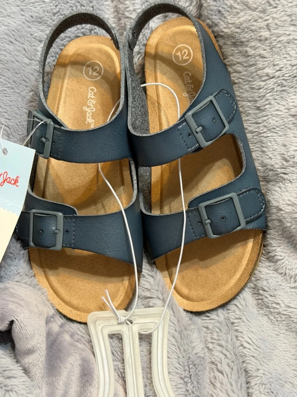 Cat & Jack Navy Double-Buckle Kids Sandals